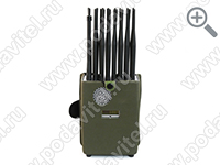 Мобильный мультичастотный подавитель Терминатор 50-5G (24х24) - передняя панель с индикатором заряда батареи