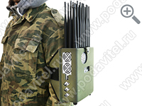 Мобильный мультичастотный подавитель Терминатор 50-5G (24х24) - с удобным чехлом для ношения на плече